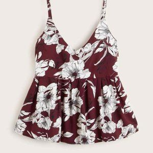 Women's Top Floral Camisole Adjustable Size Medium